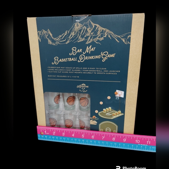 Adventure Out There Bar Mat Basketball Drinking Game NWT - Picture 6 of 7